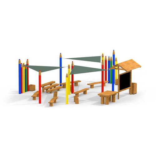 Moderner Unterrichtstisch - 14186   - Lars Laj - Holz / Nylon / Gestell aus Holz