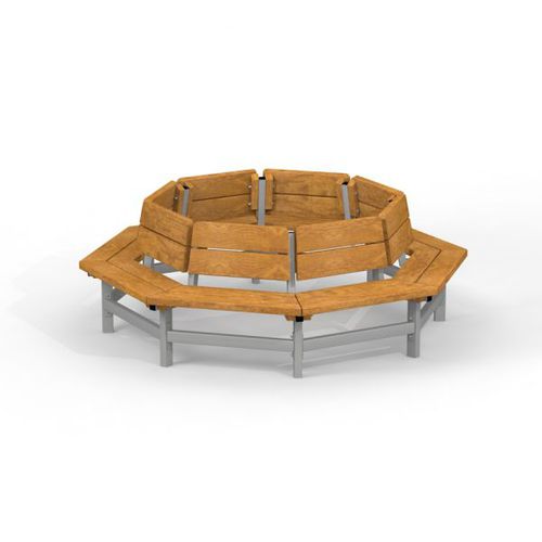 Baumschutz mit integrierter öffentlicher Bank - 14153  - Lars Laj - Holz / galvanisiertem Stahl