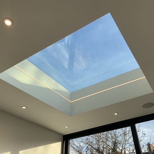 Oberlicht für Dachterrasse - Camino Contractors Ltd - Rauchabzug / für Lüftung / mit Aufsatzkranz