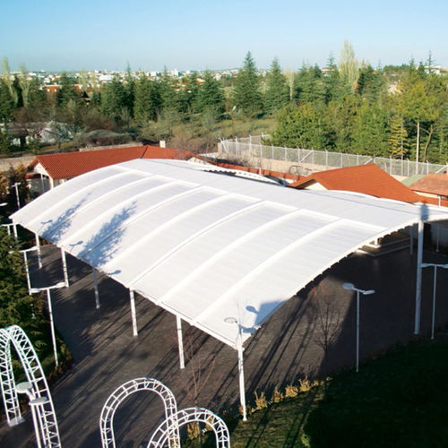 Vordach für Eingang - FRAMELESS - Designer shade solutions - für Terrasse / für Außentreppen / Metall