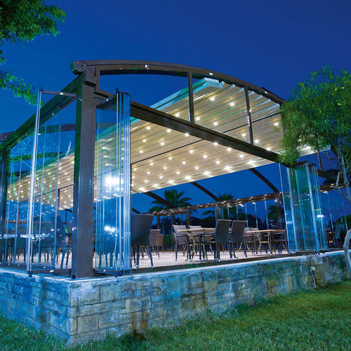 Vordach für Eingang - SPECIAL - Designer shade solutions - für Geschäftsgebäude / für Terrasse / Metall