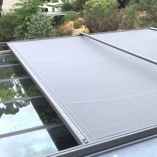 Vordach für Fenster - CONSERVATORY - Designer shade solutions - Metall / Tuch / flach
