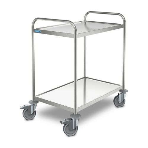 Reinigungswagen - 0124002 - HUPFER - für Gesundheitseinrichtungen / Edelstahl / Polyethylen