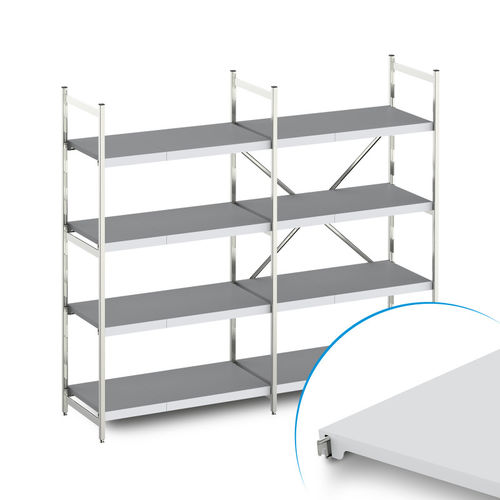 Regalsystem für Gewerbegebrauch - 061000512BL - HUPFER - für Waren / vertikal / anodisiertes Aluminium