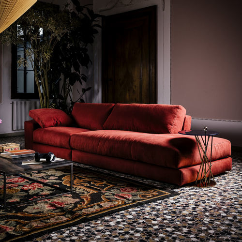 Modulsofa - Dante - Black Tie - modern / Stoff / Leder