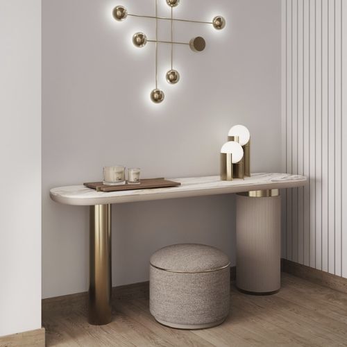 Modernes Sitzkissen - amer  - Ana Roque - Stoff / Metall / rund