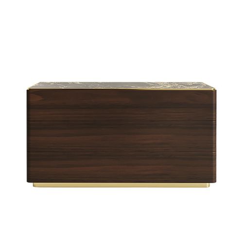 Moderne Kommode - conch  - Ana Roque - lackiertes Holz / Metall / Marmor