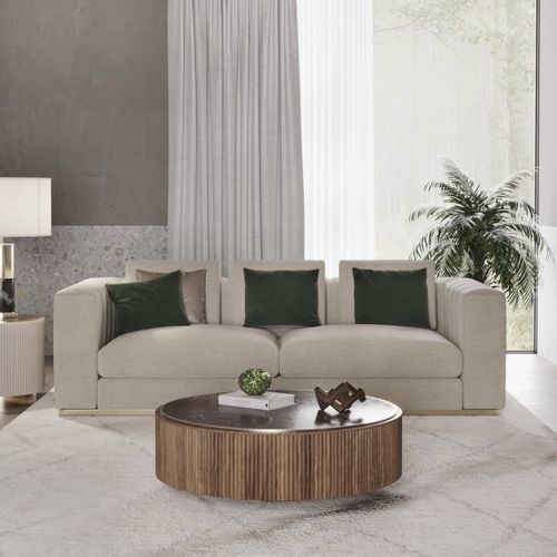 Moderner Couchtisch - plum - Ana Roque - Holz / Metall / Marmor
