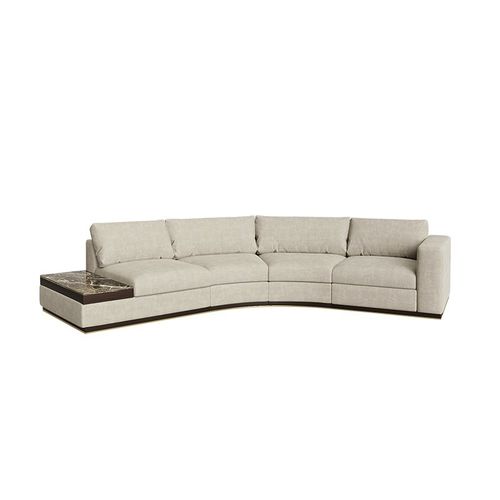 Halbrundes Sofa - malibu  - Ana Roque - modern / Stoff / mit integriertem Tisch