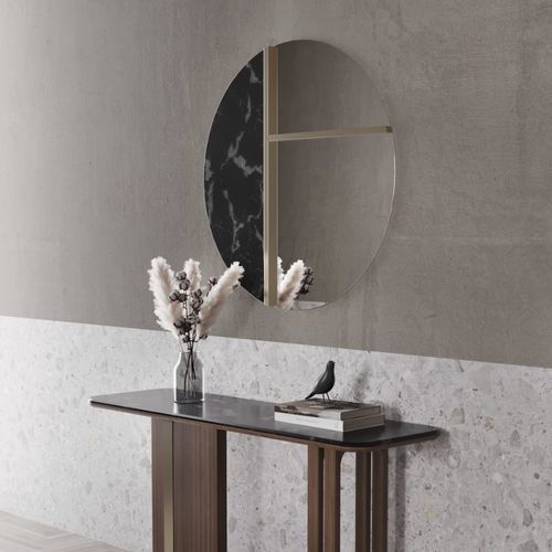 Wandmontierter Spiegel - kansas - Ana Roque - modern / rund / Metall