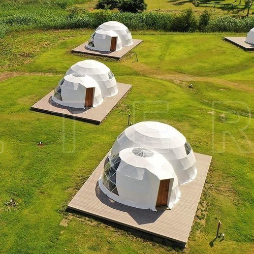 Rundes Blasenzelt - TWIN DOME - Shelter Dome - PVC / Stahl / Dom