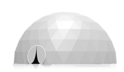 Stahl-Lichtkuppel - 12M - Shelter Dome - PVC / gebogen / transparent