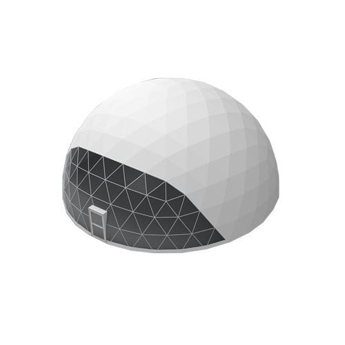 Stahl-Lichtkuppel - 15m - Shelter Dome - PVC / gebogen / transparent