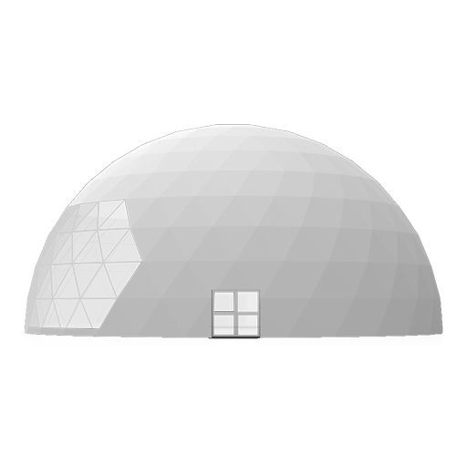 Stahl-Lichtkuppel - 25M - Shelter Dome - PVC / gebogen / transparent