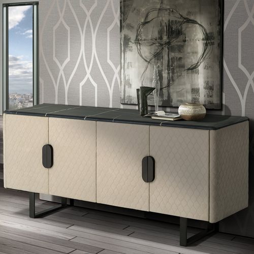 Modernes Sideboard - MARYLIN - Stone International - Metall / Marmor / Stoff