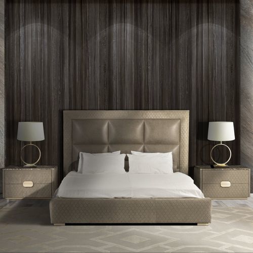 Bett / King Size - MARYLIN - Stone International - Queen Size / modern / Polster
