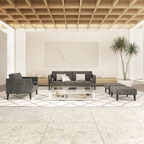 Modulsofa - SAMOS - Gems Barcelona - modern / Stoff / grau