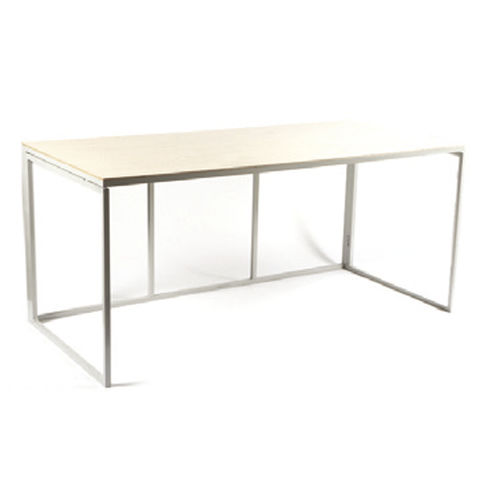 Moderner Tisch - ghyvan international - Holz / Gestell aus Aluminium / rechteckig
