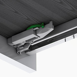 Gleitschiene für Schubladen / für Rollen - Dynamoov - Grass Gmbh - unsichtbar / mit integrierter Verschlussdämpfung / Push-Öffnung