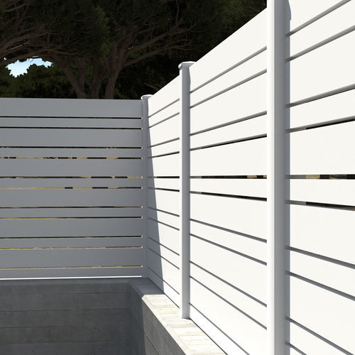Lamellenzaun - Zeus - Modular Signs S.L. - für Wohnhaus / PVC / gerade