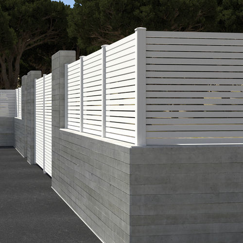 Lamellenzaun - Hermes - Modular Signs S.L. - für Wohnhaus / PVC / gerade