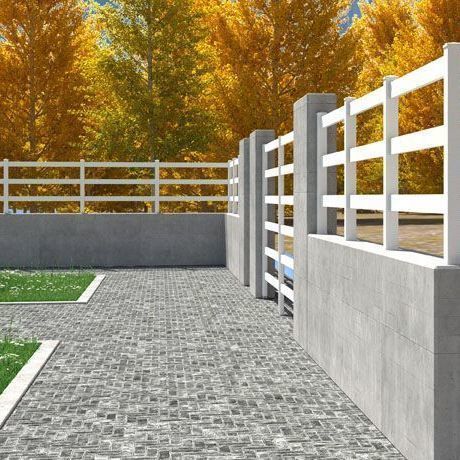 Platten-Zaun - AQUILES 250 - Dlimity - Garten / für Wohnhaus / zur beruflichen Nutzung