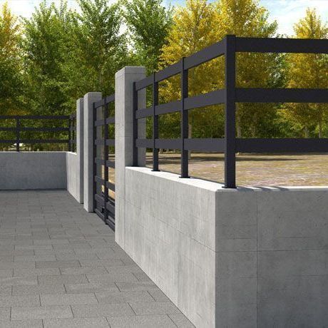 Plattenzaun - HORIZON 250 - Dlimity - Garten / für Wohnhaus / zur beruflichen Nutzung