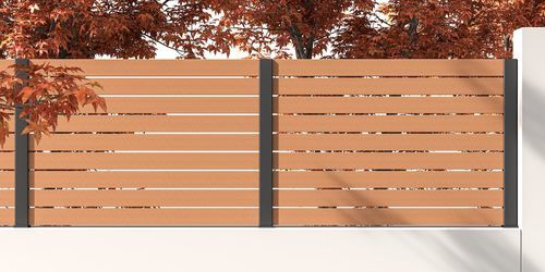 Anthrazitfarbener Zaun - MONTBLANC 010 - Dlimity - Platten / Garten / für Wohnhaus