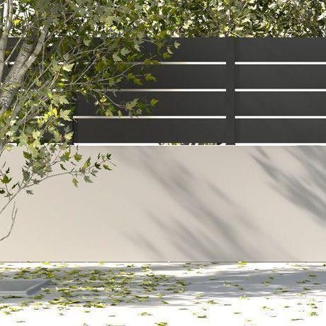 Platten-Zaun - VESUBIO - Dlimity - für Wohnhaus / zur beruflichen Nutzung / Aluminium