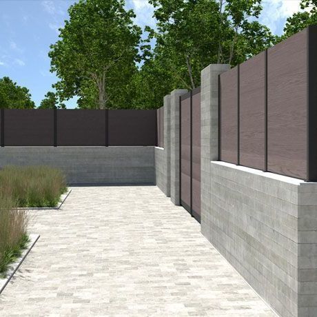 Zaun für Wohnhaus - NATURE ZERO - Dlimity - zur beruflichen Nutzung / Aluminium / gerade