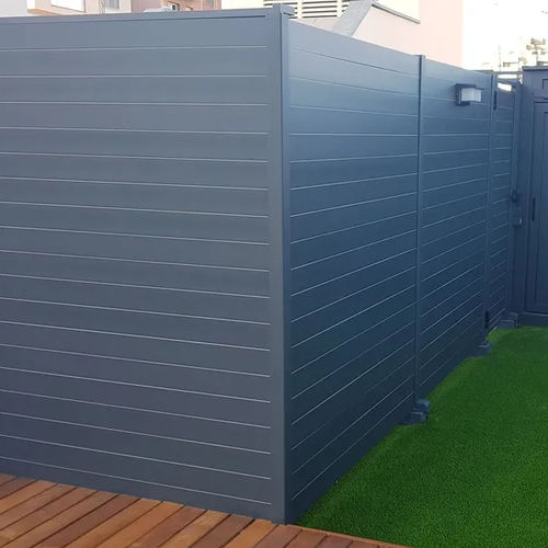 Lamellenzaun - SUNSET ALU - Dlimity - für Wohnhaus / Aluminium / gerade