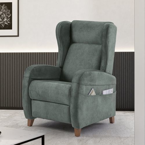 Moderner Relaxsessel - ALEXA - Mopal Tapizados S.L. - Stoff / Kiefer / mit Fußstütze