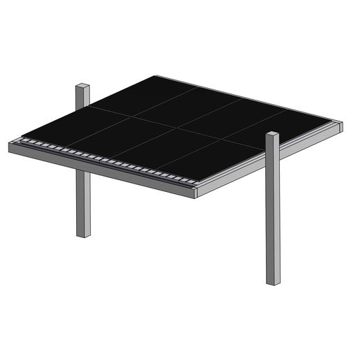 Aluminium-Carport - STELLA - Heliostek srl - Stahl / für Gewerbegebrauch / Zweisitzer
