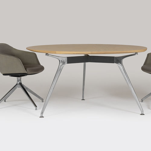 Moderner Tisch - OMEGA - WILLIAM HANDS - Stahl / Aluminium / Gestell aus Stahl