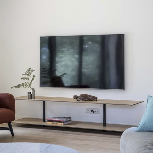 Modernes Fernsehmöbel - Quebec City - Epsilon Composite - mit integriertem Stauraum / Holzfurnier / Carbon