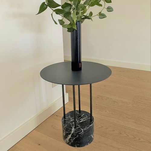 Moderner Beistelltisch - Bijoux Perle - Epsilon Composite - Stahl / Gestell aus Marmor / Gestell aus Carbon