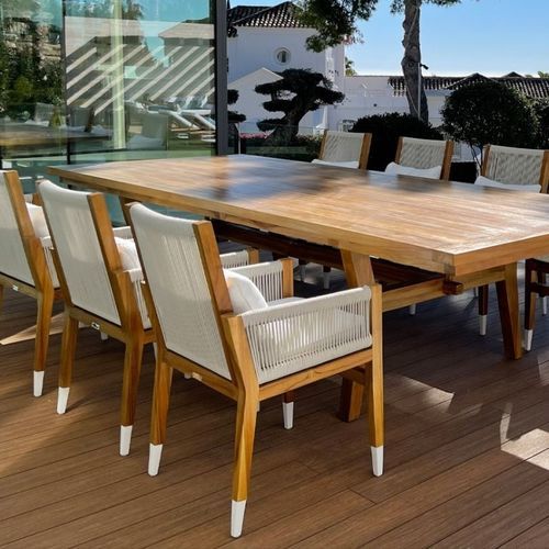 Moderner Esszimmerstuhl - AMALFI - G&G Italia Designer Furniture - für Außenbereich / Stoff / Kordel