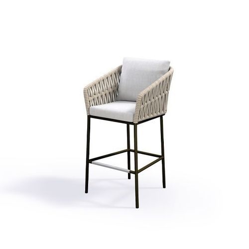 Moderner Barstuhl - SIENNA CANASTA - G&G Italia Designer Furniture - für Außenbereich / Stoff / Kordel