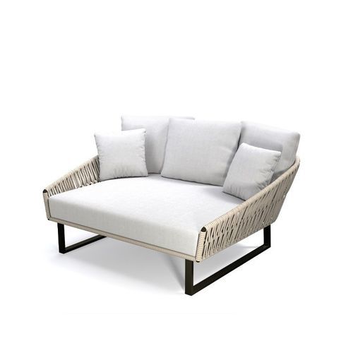 Moderne Récamiere - SIENNA CANASTA - G&G Italia Designer Furniture - Stoff / Aluminium / Kordel