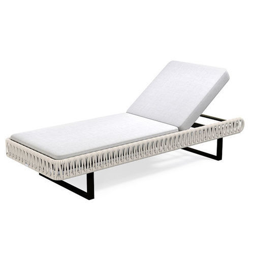 Moderne Sonnenliege - SIENNA CANASTA - G&G Italia Designer Furniture - Stoff / Kordel / Aluminium