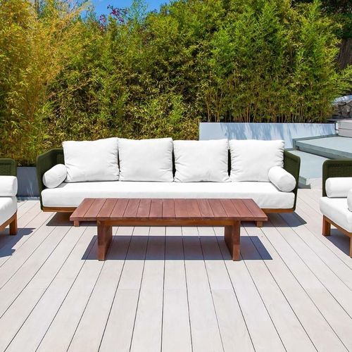 Modernes Sofa - ZEN  - G&G Italia Designer Furniture - für Außenbereich / Stoff / mit Kufengestell