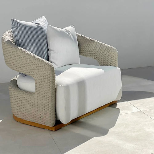 Moderner Sessel - MOON - G&G Italia Designer Furniture - Polyurethanschaum / Stoff / abperlendes Gewebe