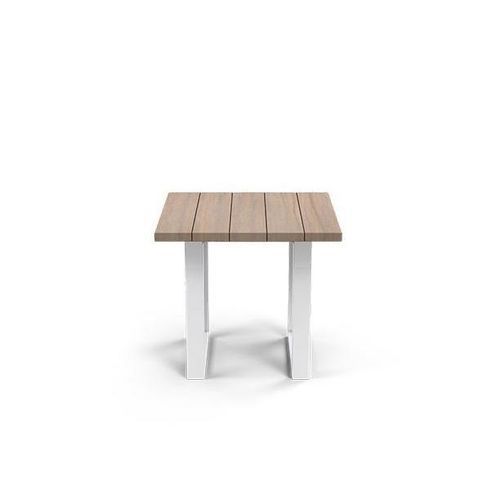 Moderner Beistelltisch - SIENNA - G&G Italia Designer Furniture - Aluminium / Polyurethanschaum / Teakholz