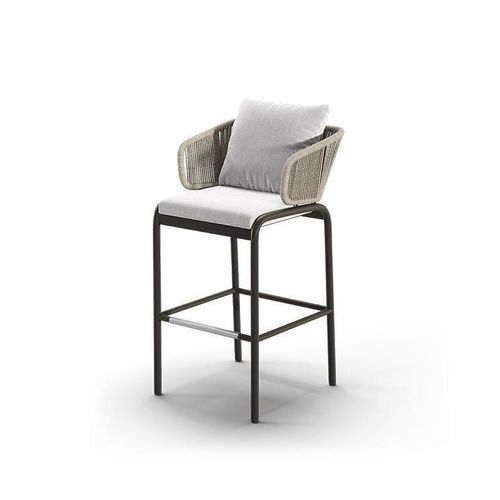 Moderner Barhocker - STELLA - G&G Italia Designer Furniture - Polyurethanschaum / wasserbeständiges Gewebe / Kordel
