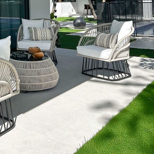 Moderner Esszimmerstuhl - KARIMUN - G&G Italia Designer Furniture - für den Außenbereich / Aluminium / abperlendes Gewebe