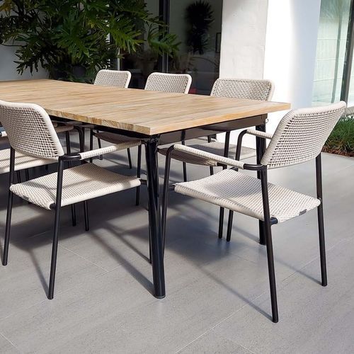 Moderner Sessel - MAYA - G&G Italia Designer Furniture - Polyurethanschaum / Kordel / Aluminium