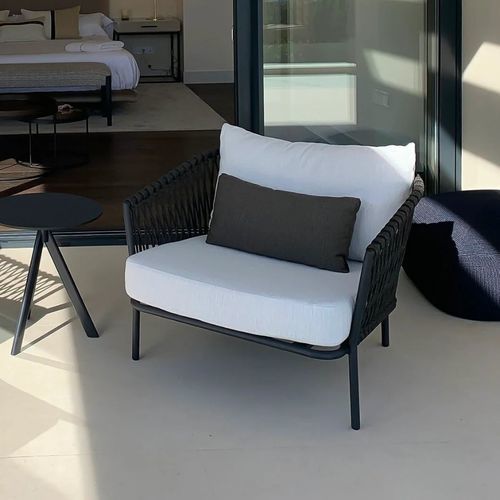 Moderner Sessel - PORTSIDE - G&G Italia Designer Furniture - Polyurethanschaum / wasserbeständiges Gewebe / Kordel
