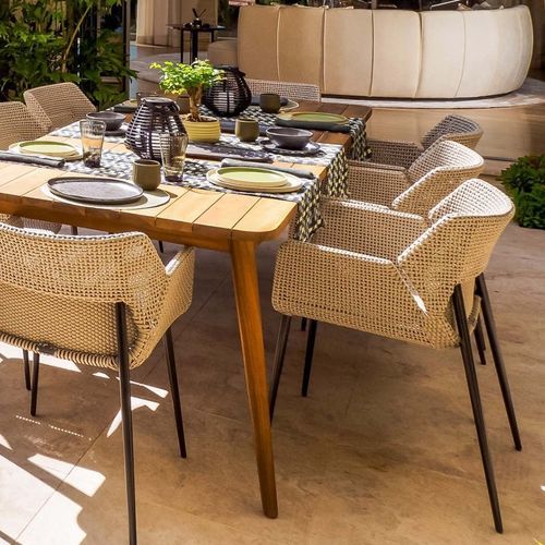 Moderner Esszimmerstuhl - KAOLI - G&G Italia Designer Furniture - für den Außenbereich / Stoff / Kordel