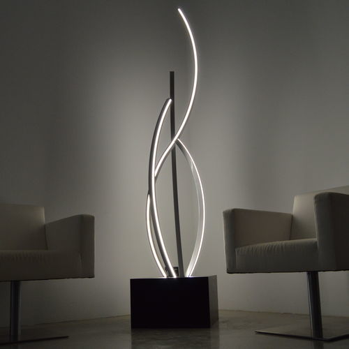 Stehleuchte - FLAME - KISSA LAMPS - anodisiertes Aluminium / extrudiertes Aluminium / originelles Design
