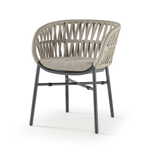 Moderner Stuhl - TAHITI ARMCHAIR - GRATTONI S.R.L. - für Außenbereich / Polyolefin / Kordel